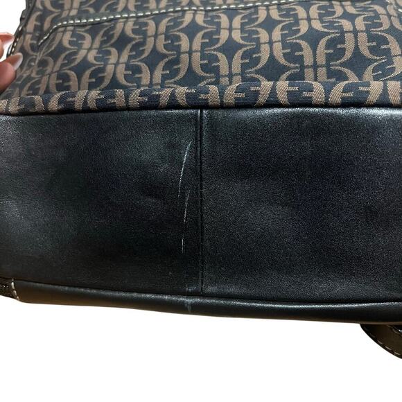 Vintage Black Fossil Monogram Crossbody Purse - Picture 8 of 8